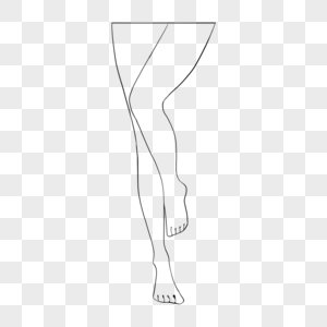 感美女双腿艺术线条画图片