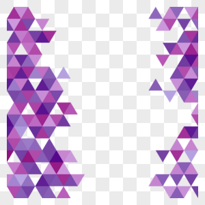 紫色马赛克抽象几何三角边框图片