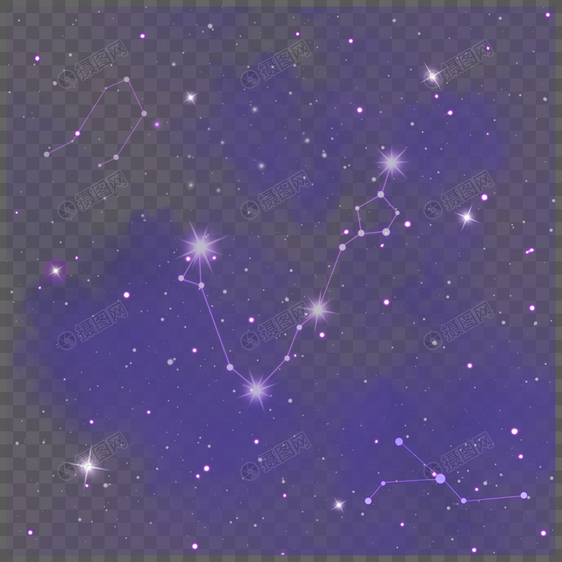 紫色云彩宇宙星座星空图片