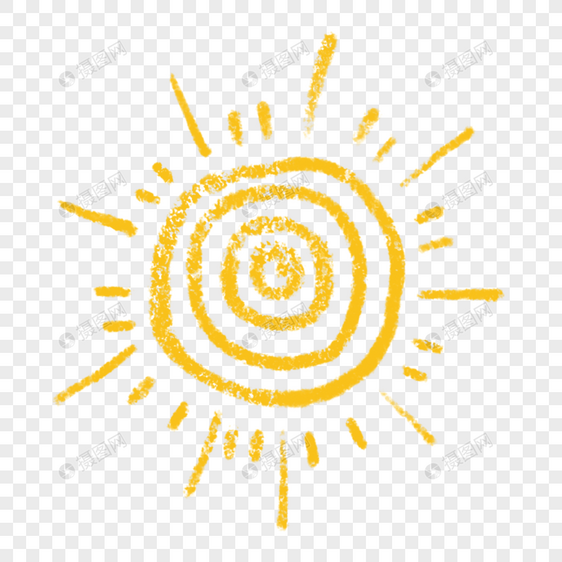 卡通螺旋可爱涂鸦太阳图片