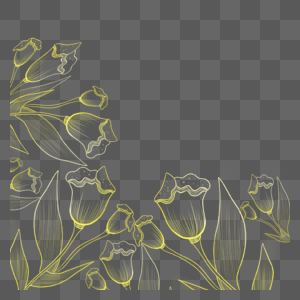 金色的简单花朵组合花卉图片