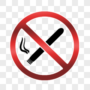 禁止符号燃烧的香烟图片