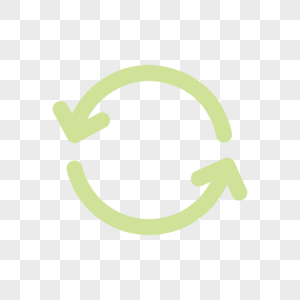 绿色简约循环箭头圆形网页图标图片