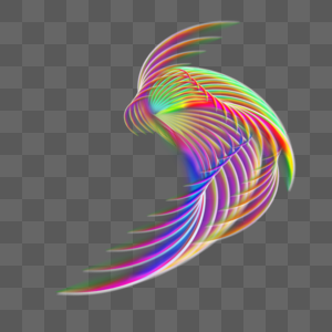 彩虹色抽象波浪光效图片