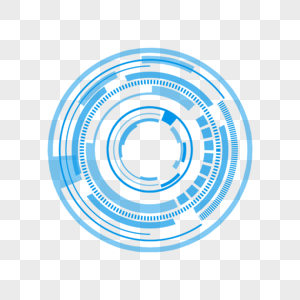 蓝色圆形未来科技边框图片