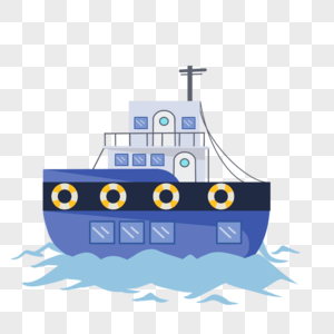 蓝色轮船旅游游轮图片