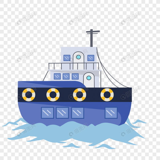 蓝色轮船旅游游轮图片