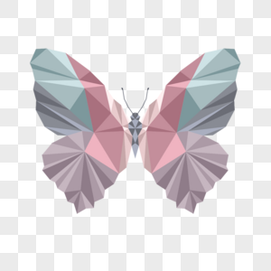 几何风格多边形低聚蝴蝶昆虫图片
