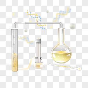 化学实验透明玻璃容器图片