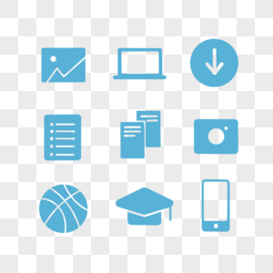 图库笔记本下载记录文件相机篮球博士帽手机图标图片