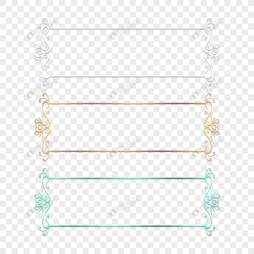 金属质感花纹装饰边框图片