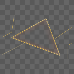 正三角形抽象几何金色边框图片