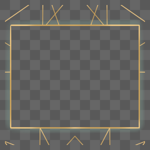方形背景抽象几何金色边框图片