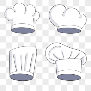 白色漫画感恩节厨师帽图片