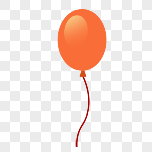 橘黄色卡通生日气球图片