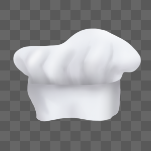 厨师帽子可爱白色卡通帽图片