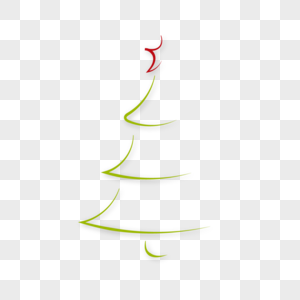 简单的绿色圣诞树图片