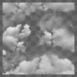 朦胧效果的云朵星空图片