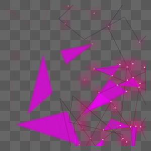 紫色三角形光效科技边框图片