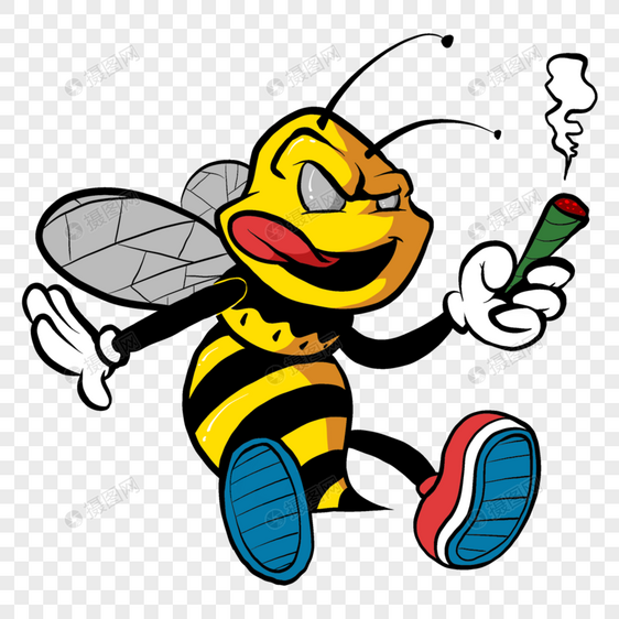 蜜蜂波普嘻风格烟图片