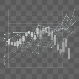 股票k线图上升趋势交易证券市场浅灰色蜡烛图图片