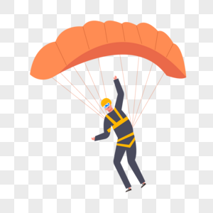 跳伞运动人物打招呼图片