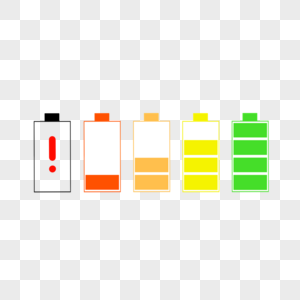手机电量符号彩色图片