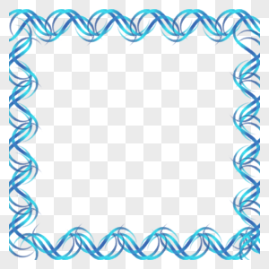 几何蓝色抽象波浪线商务边框图片