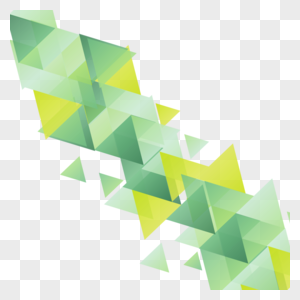 抽象几何三角形形状边框黄绿色图片