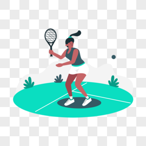 网球比赛运动概念插画网球运动员大满贯图片