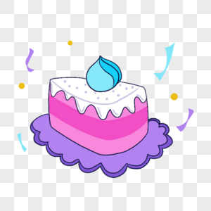 蓝紫色系生日组合美味蛋糕图案图片