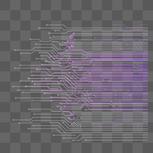 紫色芯片抽象数字图片