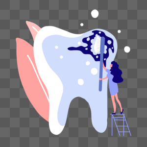 牙科牙医清理牙齿工作图片