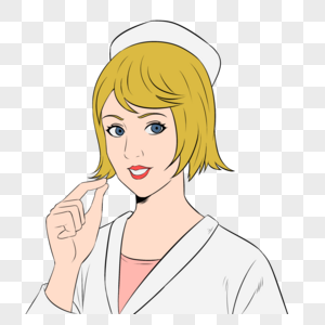 波普风格女护士黄头发图片