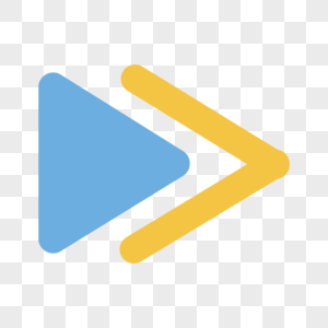 黄色蓝色简约箭头商业图标应用图标图片