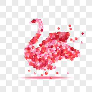 抽象花瓣红色天鹅女用品图片