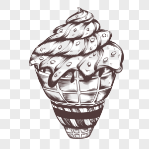 复古简单线条雪糕冰淇淋图片