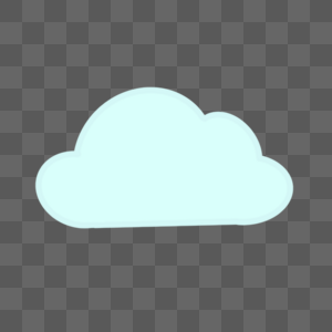 蓝色云朵可爱天气图标图片