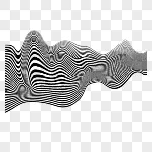 波条纹光学抽象单色黑白线条浪潮高清图片