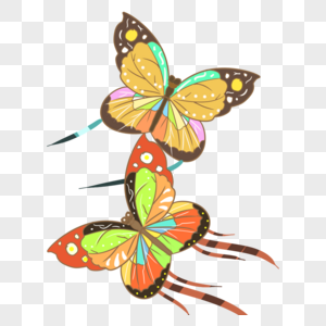 多彩的蝴蝶风筝图片