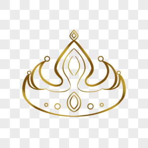 王冠线图标徽章渐变图片