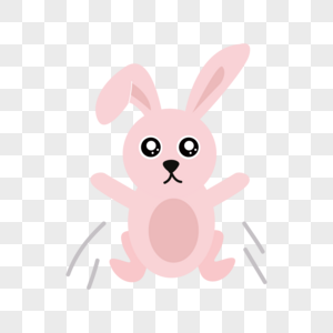 粉色卡通兔子剪贴画图片