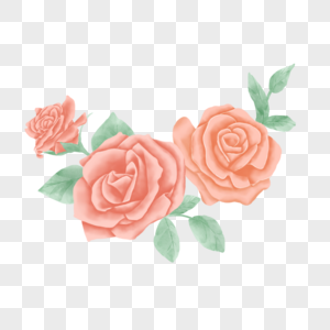 淡雅水彩花卉玫瑰植物图片