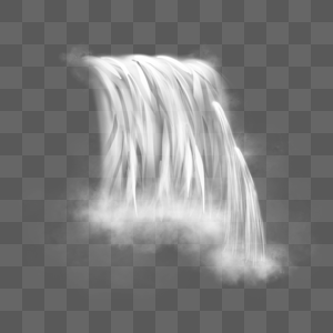 写实景色白色液体瀑布图片