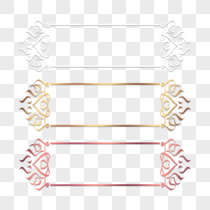金属质感花纹边框标题边框图片