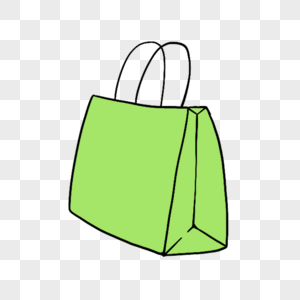 绿色简单购物袋图片