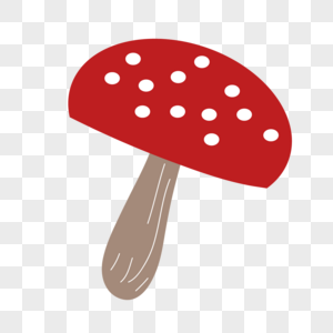 红色卡通蘑菇图形图片