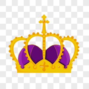 紫色奢华主教卡通金色皇冠图片