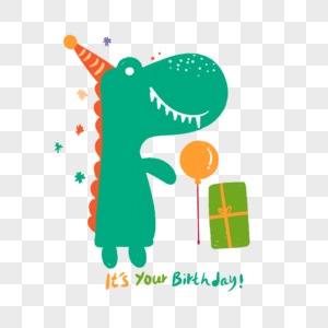 手绘鳄鱼生日贺卡图片