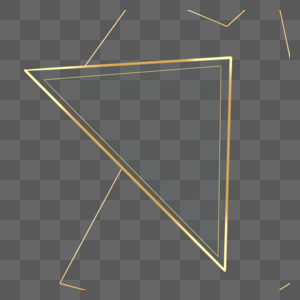 直角三角形抽象几何金色边框图片